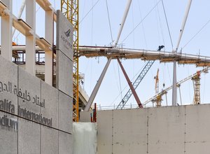 Khalifa stadium construction Qatar World Cup