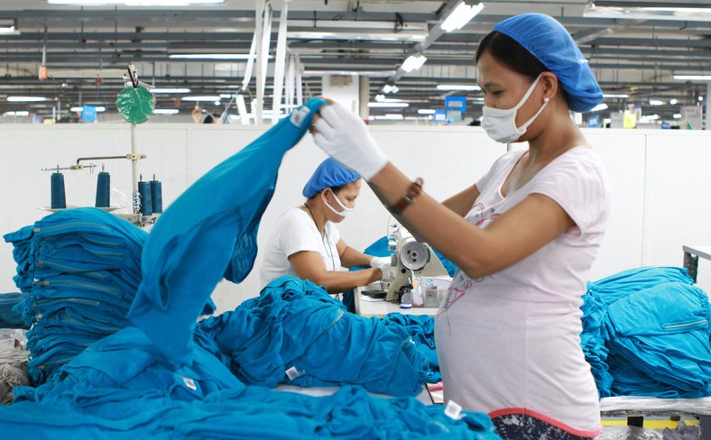 Pregnant garment factory worker Philippines