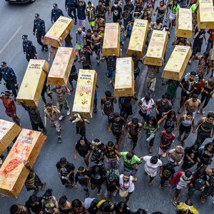 Illegal gold mining protest in Brazil, 2022