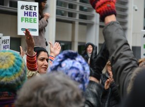 Set Her Free on International Women's Day Demo