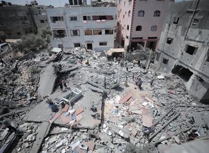 Gaza Strip, bombing destruction, August 2022