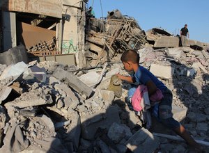 Palestine Gaza ruins